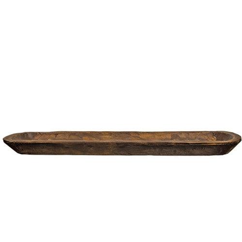 Carved Wood Oval Bread Bowl 29 - The Fox Decor