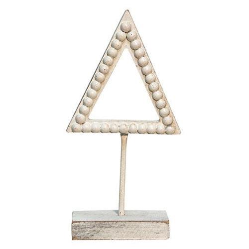 Shabby Chic Beaded Christmas Tree on Base 10 - The Fox Decor