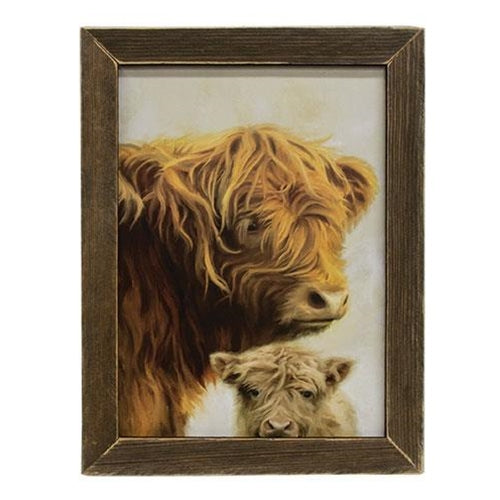 Highland Mom & Baby Framed Print