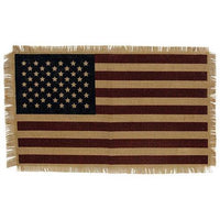 Burlap American Flag Placemat - The Fox Decor