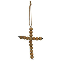 Thumbnail for Natural Bead Hanging Cross - The Fox Decor