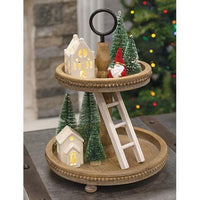 Eliza Two Tier Tray Natural - The Fox Decor