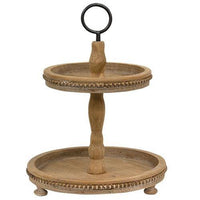 Eliza Two Tier Tray Natural - The Fox Decor