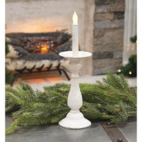 White Textured Pedestal Taper or Pillar Holder 9 - The Fox Decor