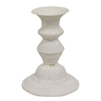 White Metal Shabby Chic Taper Holder 4x5 - The Fox Decor