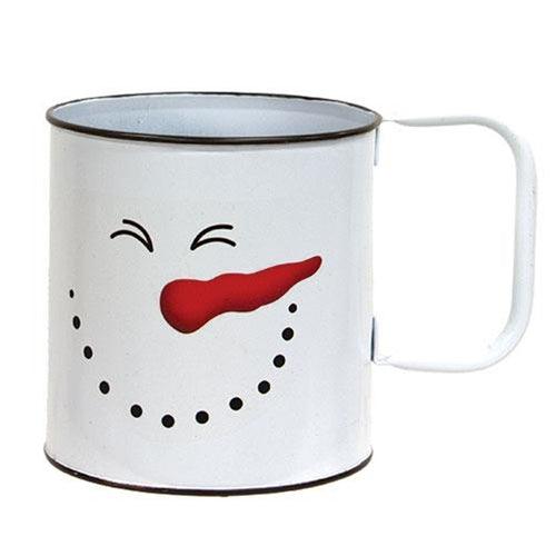 Blinking Snowman Metal Mug - The Fox Decor