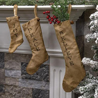 Thumbnail for 3 Set Peace Love Joy Stockings - The Fox Decor
