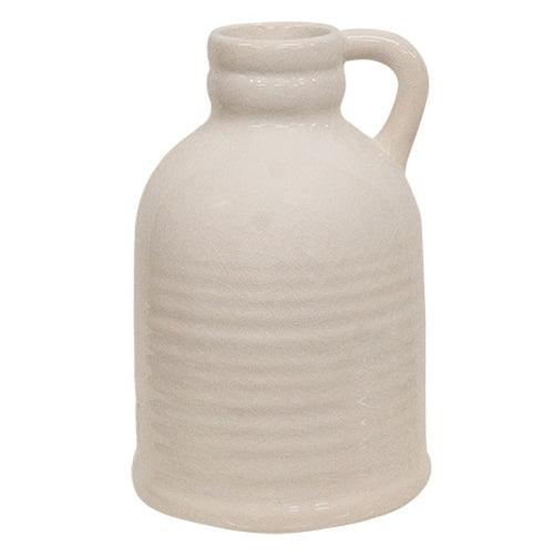 Crackled White Porcelain Flower Jug - The Fox Decor