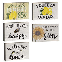 Thumbnail for Spring Wood Sayings Block 275 x 425 Assorted - The Fox Decor