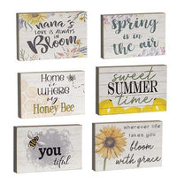 Thumbnail for Spring Wood Sayings Block 275 x 425 Assorted - The Fox Decor