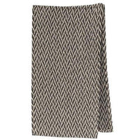 Black & Cream Reversible Zigzag Long Runner - The Fox Decor