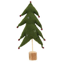 Large Felted Christmas Tree with Red Ball - The Fox Decor