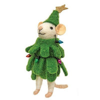 Felted Mouse Tree Ornament - The Fox Decor