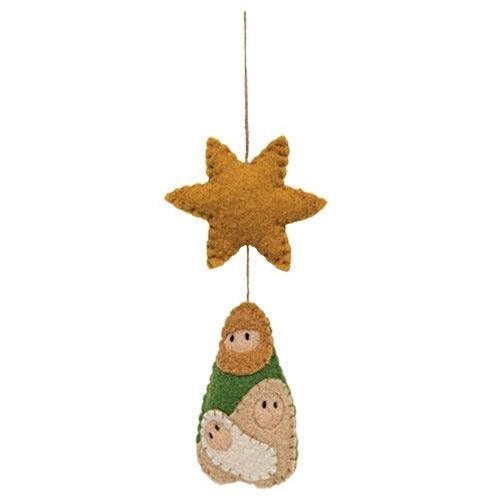 Felted Holy Family Ornament - The Fox Decor