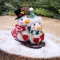 Thumbnail for Sledding Snowmen Christmas Felted Ornament - The Fox Decor