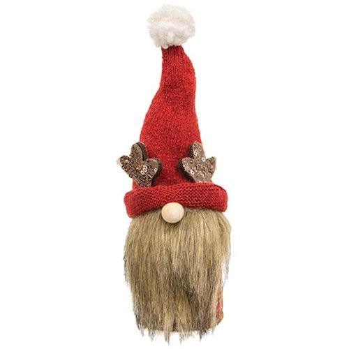 Red Reindeer Gnome Felted Sitter - The Fox Decor
