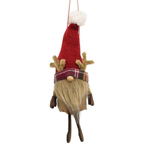Red Reindeer Gnome Felted Ornament - The Fox Decor
