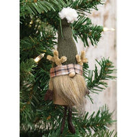 Green Reindeer Gnome Felted Ornament - The Fox Decor