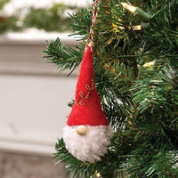 Jingle Bell Red Gnome Felted Ornament - The Fox Decor