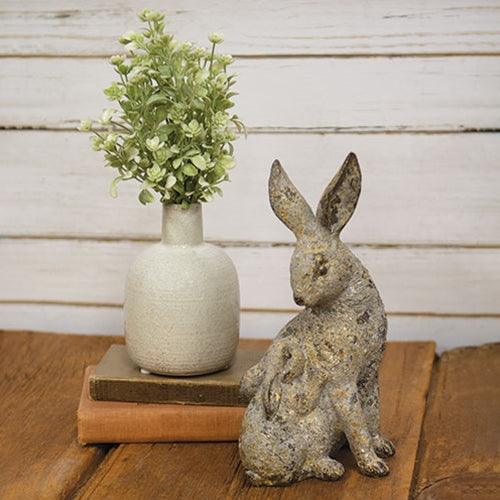 Patina Carved Look Resin Mama and Baby Bunny Figurine - The Fox Decor