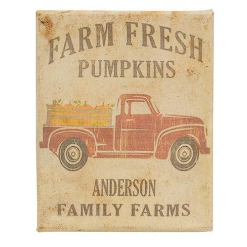 Anderson Family Farms Truck Beeswax Dipped Canvas - The Fox Decor