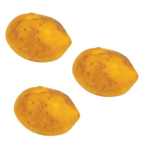 3 Set Beeswax Dipped Papier Mache Lemons