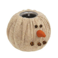 Felt Snowman Head Taper Holder - The Fox Decor