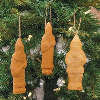 Thumbnail for 3 Set Farmhouse White Beeswax Santa Ornaments - The Fox Decor