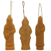 Thumbnail for 3 Set Farmhouse White Beeswax Santa Ornaments - The Fox Decor