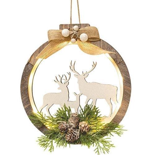 Round Reindeer Cutout Ornament - The Fox Decor