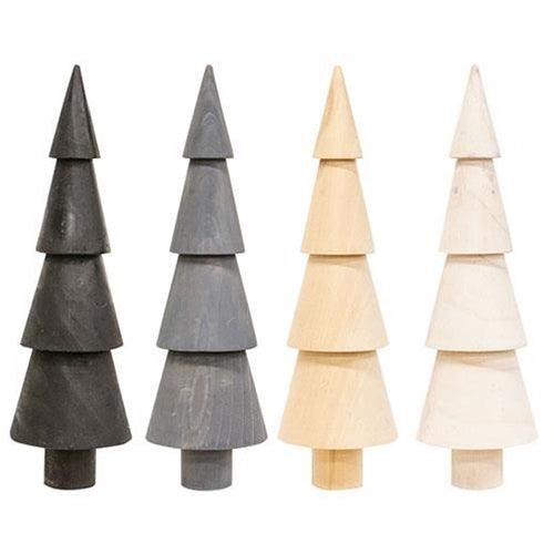 Wood Spindle Tree 12H 4 Asstd - The Fox Decor