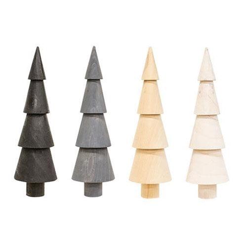 Wooden Spindle Tree 7 4 Asstd - The Fox Decor