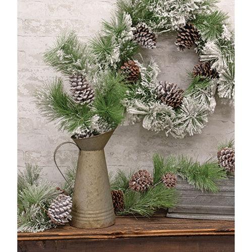 Large Snowfall Pine Pick 35 - The Fox Decor