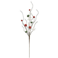 Medium Red Green White Jingle Bell & Star Pick 2075 - The Fox Decor