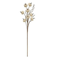 Cream Burlap Pumpkin Pick 305 - The Fox Decor