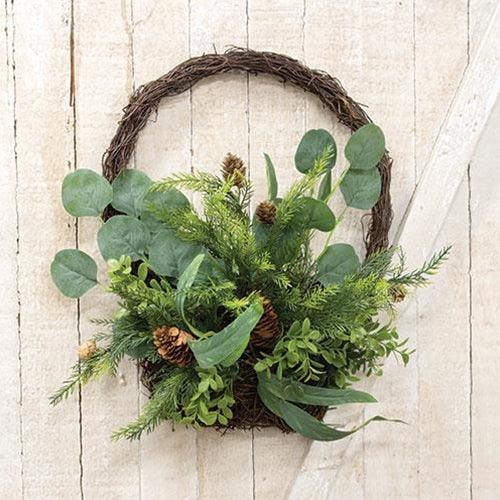 Greenery Rattan Flat Basket - The Fox Decor