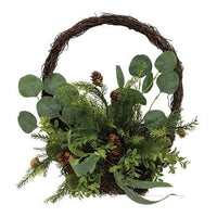 Greenery Rattan Flat Basket - The Fox Decor