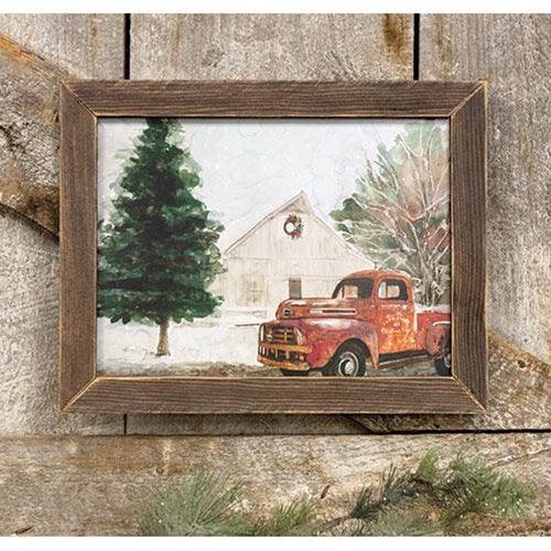 Rusty Red Christmas Framed Print 12 x 16