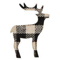 Thumbnail for Black White Plaid Deer Bowl Filler - The Fox Decor