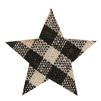 10 Set Black White Plaid Star Bowl Filler - The Fox Decor