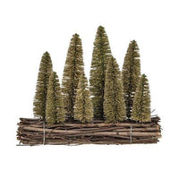 Thumbnail for Bottle Brush Christmas Trees on Wooden Log