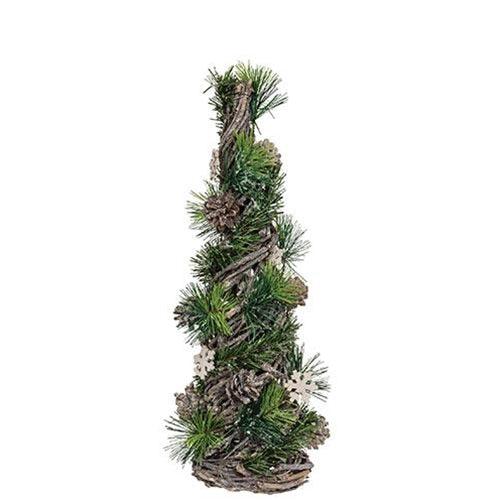 Woodland Snowy Pine Cone Tree Small - The Fox Decor