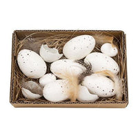 White Speckled Eggs in Box - The Fox Decor