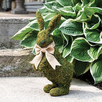 Thumbnail for Mossy Bunny with Jute Ribbon Topiary - The Fox Decor