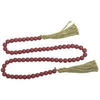 Red Beaded Garland with Tassels 48L - The Fox Decor