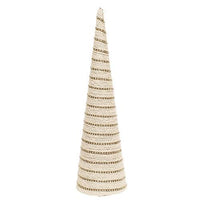 Diamond Wrapped Ivory Jute Cone Tree 18 - The Fox Decor