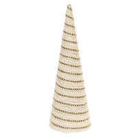Diamond Wrapped Ivory Jute Cone Tree 14 - The Fox Decor
