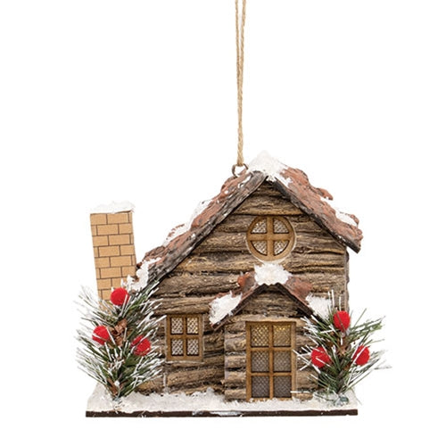 LED Winter Lodge House Ornament