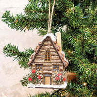 Thumbnail for LED Winter Cottage Lodge Ornament