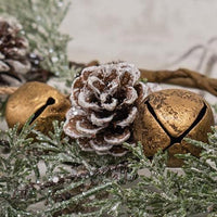 Thumbnail for Distressed Gold Jingle Bell Garland - The Fox Decor
